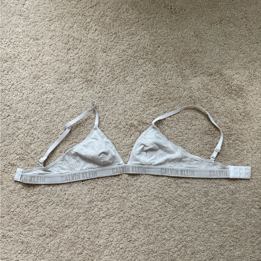 Calvin Klein Light Gray Triangle Bralette